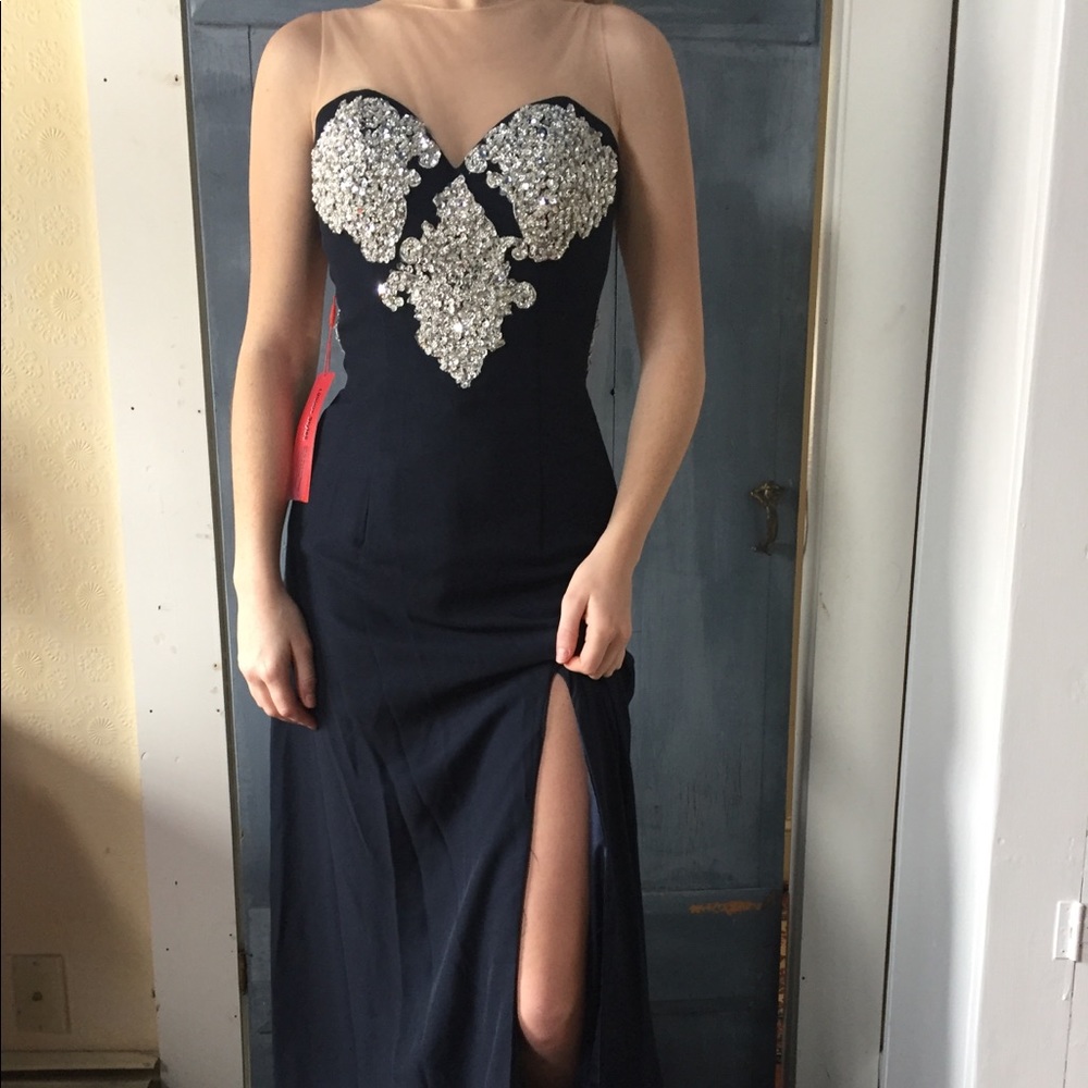 Navy prom dress